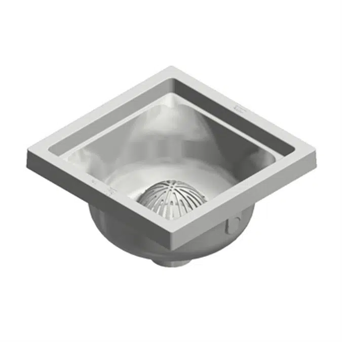 FS12 Square Polymer Floor Sink with 6-3/8 Sump Depth