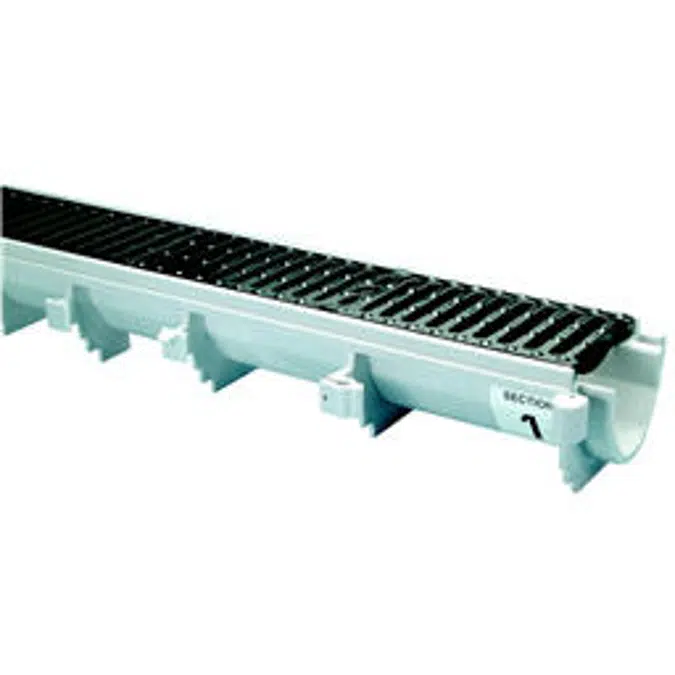 Z886-HD 6-3/4" Wide Reveal Trench Drain System with Heavy-Duty Frame Assembly