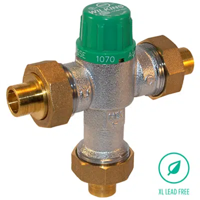 obraz dla Wilkins ZW1070XL Thermostatic Mixing Valve, 3/8" to 1", Lead-Free*