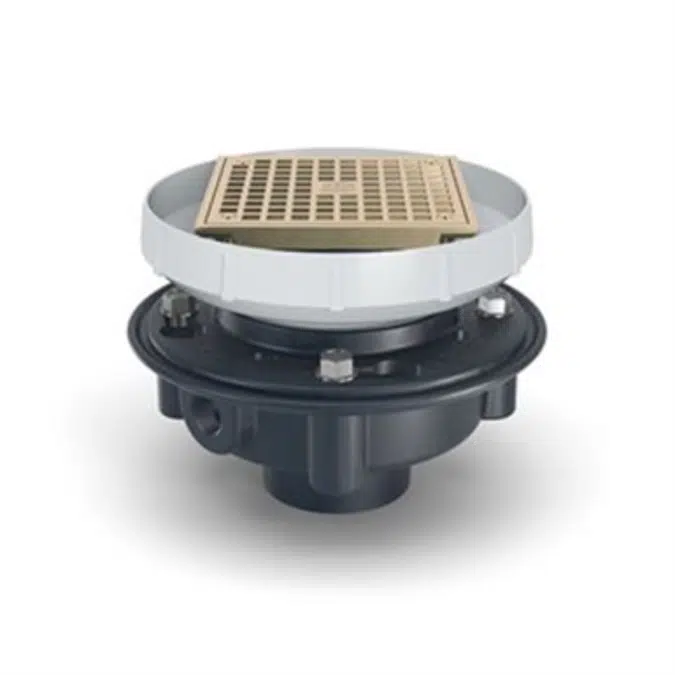 Z415-SZ1 Floor and Shower Drain, Z415 Body Assembly with Square "Type S" Strainer with EZ1™ Technology