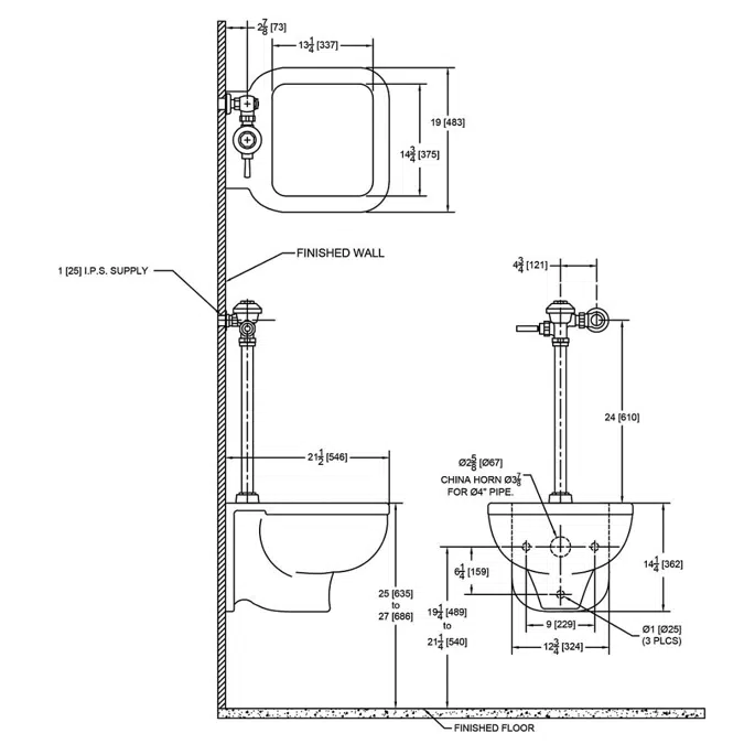 Z5410 Wall-Mounted Blowout Service Sink
