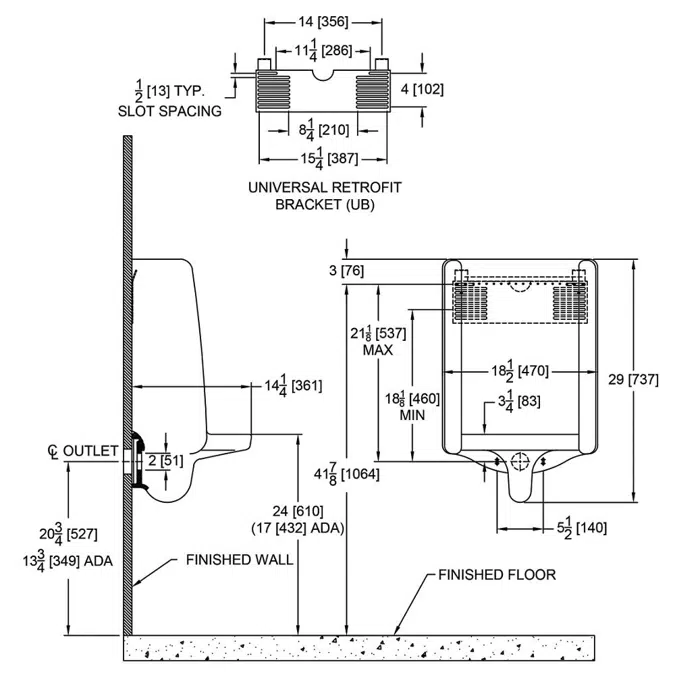 Z5758 Top Spud Urinal