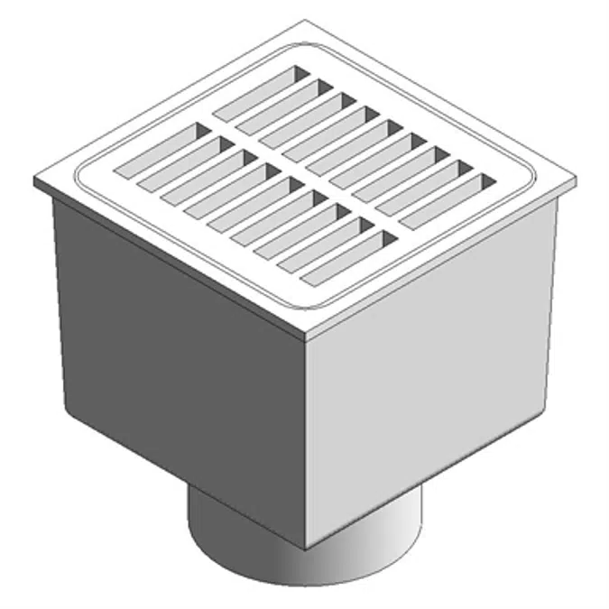 Z1910 8" x 8" A.R.E Sani-Flor Receptor with 6" Sump Depth