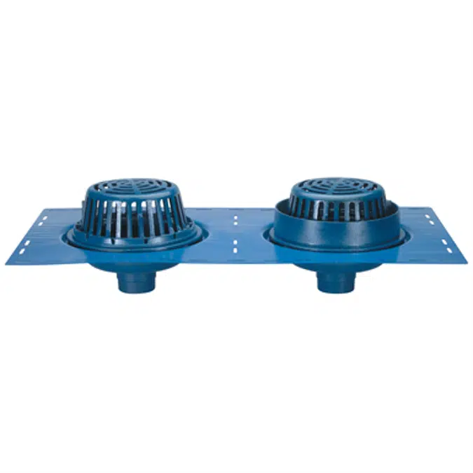 Z164 12" Diameter Combination Main Roof and Overflow Drain with Low Silhouette Domes and Double Top-Set® Deck Plate