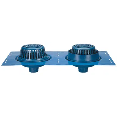 Image for Z164 12" Diameter Combination Main Roof and Overflow Drain with Low Silhouette Domes and Double Top-Set® Deck Plate