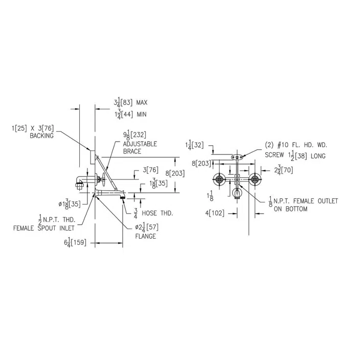 Z873E2 Clinical Service Sink Faucet