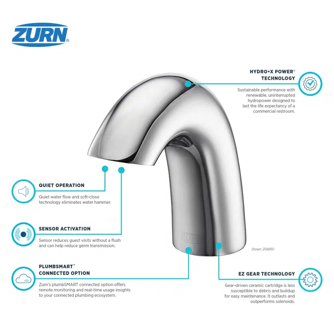ZG6950 Serio Series® Sensor Faucet With Gear-driven Ceramic Cartridge