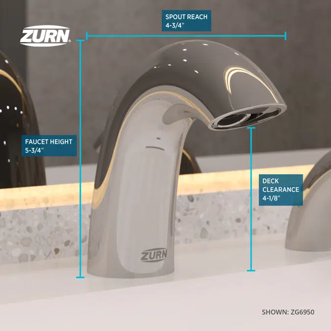ZG6950 Serio Series® Sensor Faucet With Gear-driven Ceramic Cartridge