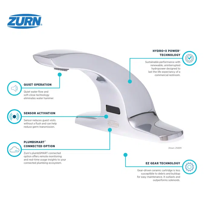 ZG6915 AquaSense® 4 in. Base Sensor Faucet with Gear-driven Ceramic Cartridge