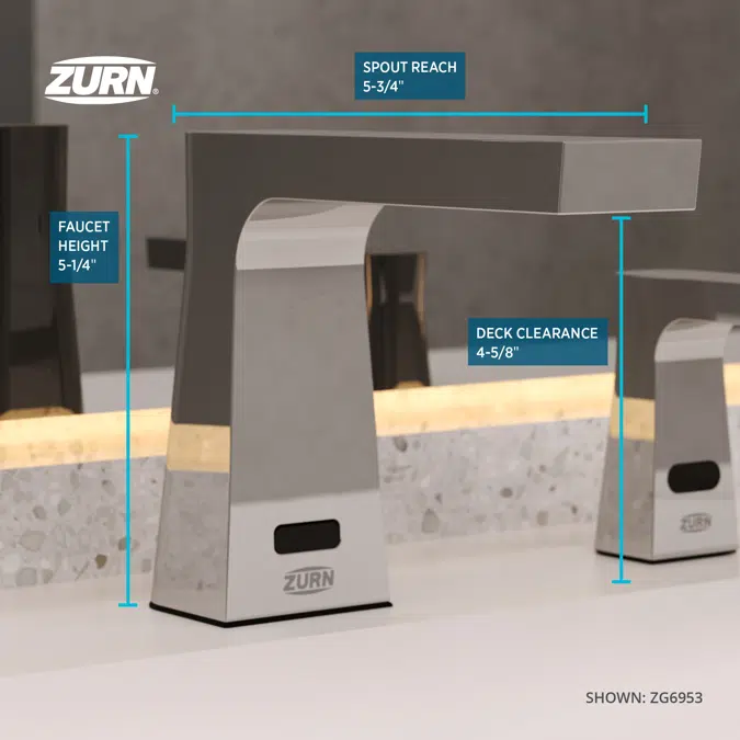 ZG6953 0.5 GPM Camaya Series® Sensor Faucet with Gear-driven Ceramic Cartridge, Hydropower