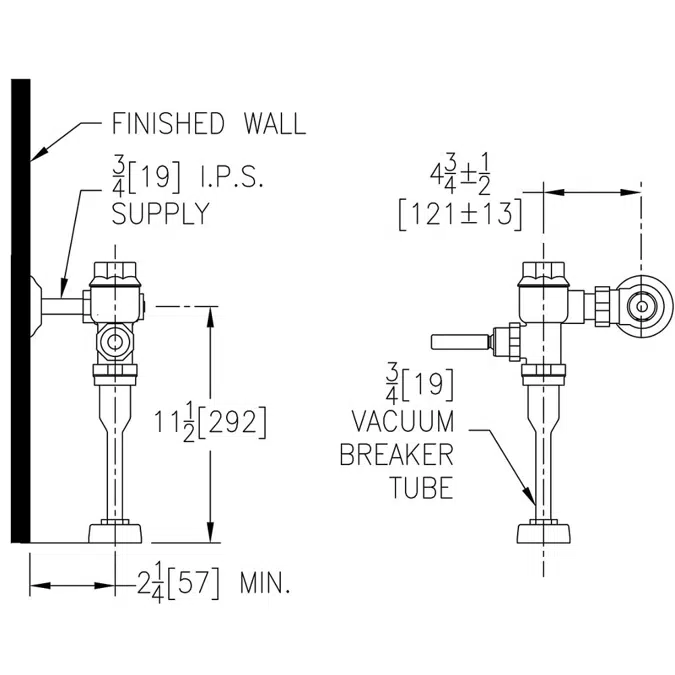 Z6203 Metroflush® Piston Operated Flush Valve For 3/4" Urinal Valves