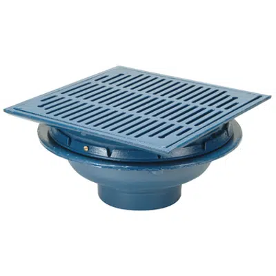 Image for Z150 14" Square Top Prom-Deck Drain w/ Heel-Proof Grate, Rotatable Frame & Sediment Bucket