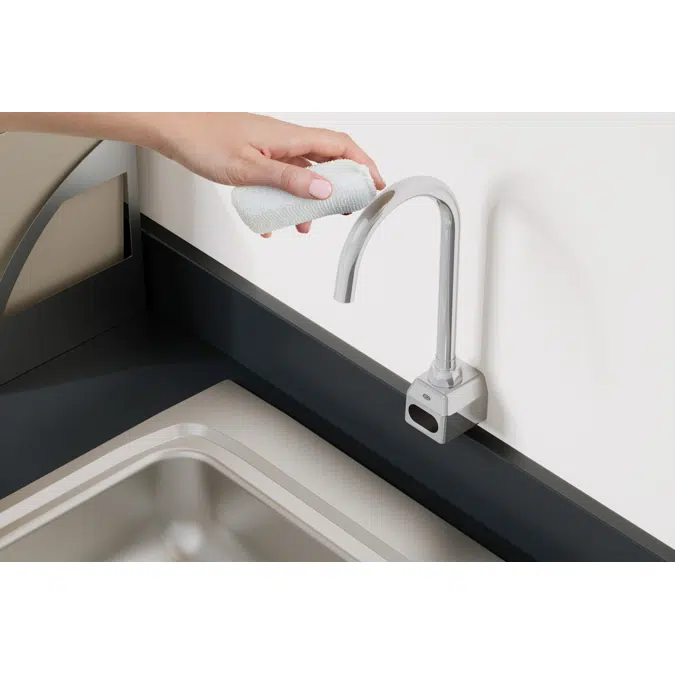 ZG6922 AquaSense® Wall Mount 5-3/8 in. Gooseneck Sensor Faucet With Gear-driven Ceramic Cartridge