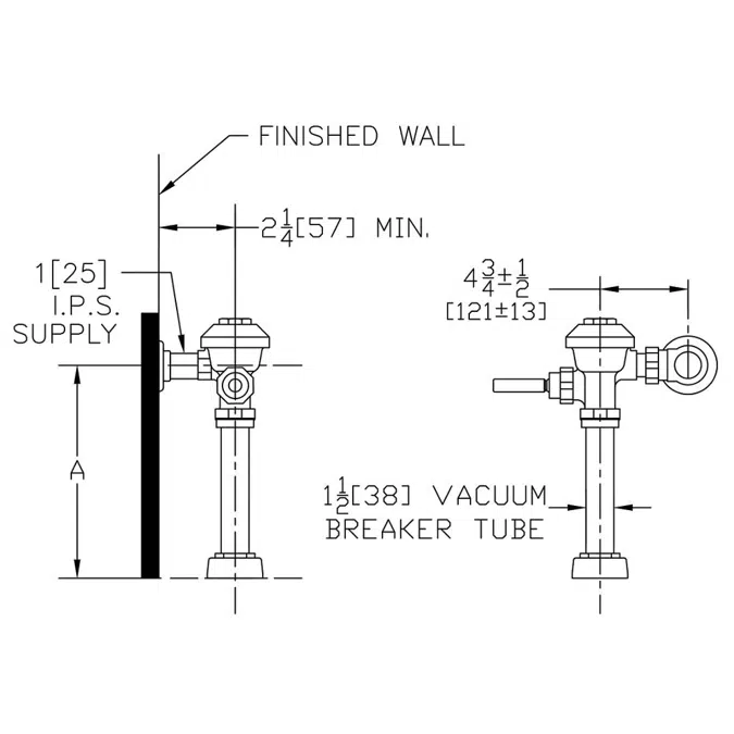 Z6000AV AquaVantage® ‘AV’ Exposed Closet Flush Valve