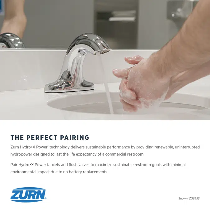 ZG6955 Serio Series® 4 in. Base Sensor Faucet With Gear-driven Ceramic Cartridge