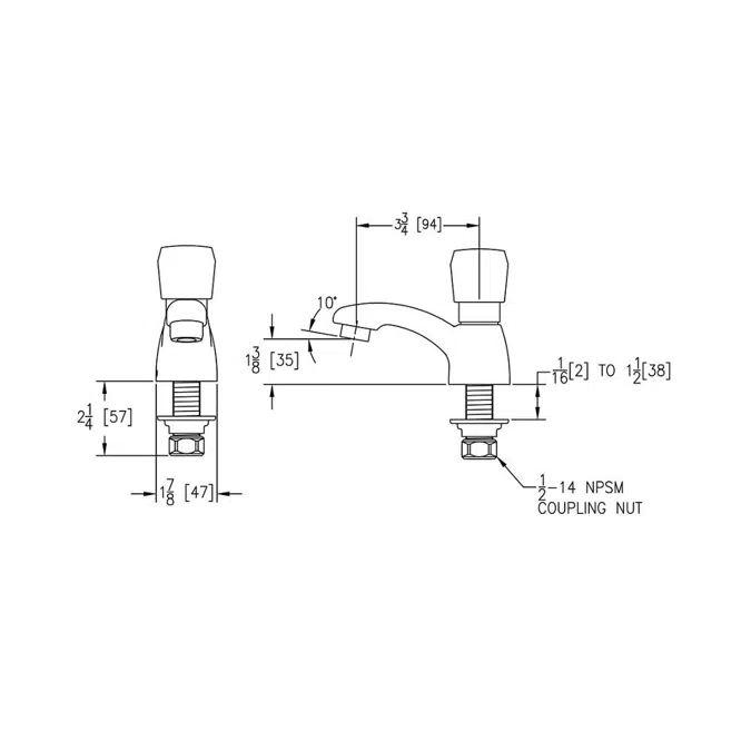 Z86100-XL Single Basin, Metering Faucet (Lead Free)