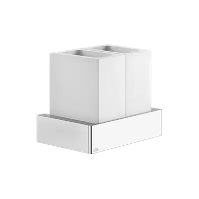 Image for RETTANGOLO ACCESSORI - Wall-mounted double tumbler holder white - 20810