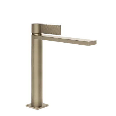 Image for INVERSO-Medium version basin mixer without waste, with connecting flexibles. DIAMANTATO. - 73606