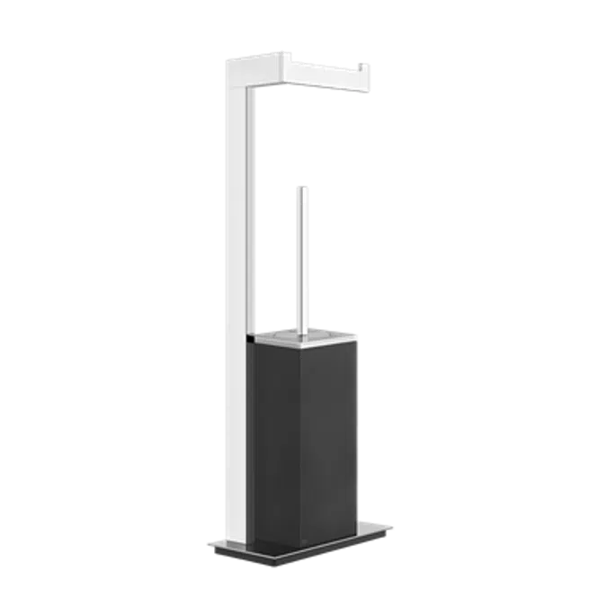 RETTANGOLO ACCESSORI - Standing set with paper roll holder and black brush holder - 20934