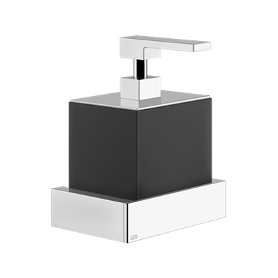 画像 RETTANGOLO ACCESSORI - Black wall-mounted Soap dispenser - 20814