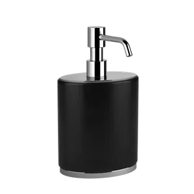 imagem para OVALE-Black standing soap dispenser holder - 25348