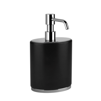 画像 OVALE-Black standing soap dispenser holder - 25348