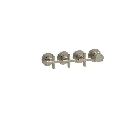 รูปภาพสำหรับ 58436 INCISO-External parts for wall-mounted thermostatic mixer with three separate exits. - 58436