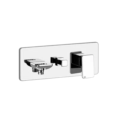 Obrázek pro ISPA-External parts for two-way built-in shower mixer with diverter, water outlet, handshower hook - 44903