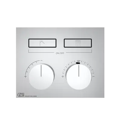 imagen para HI-FI-External parts for thermostatic mixer for two simultaneous functions, with push-button on/off controls. - 63004