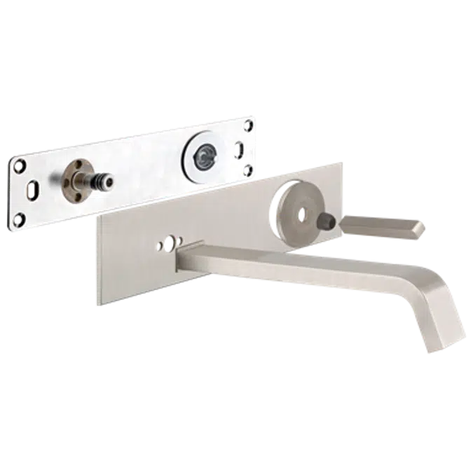 RETTANGOLO BAGNO XL - External parts for built-in joystick mixer with spout, without waste - 26188