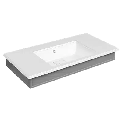 Immagine per ELEGANZA - Wall-mounted or counter console in Cristalplant® with overflow waste - 46816