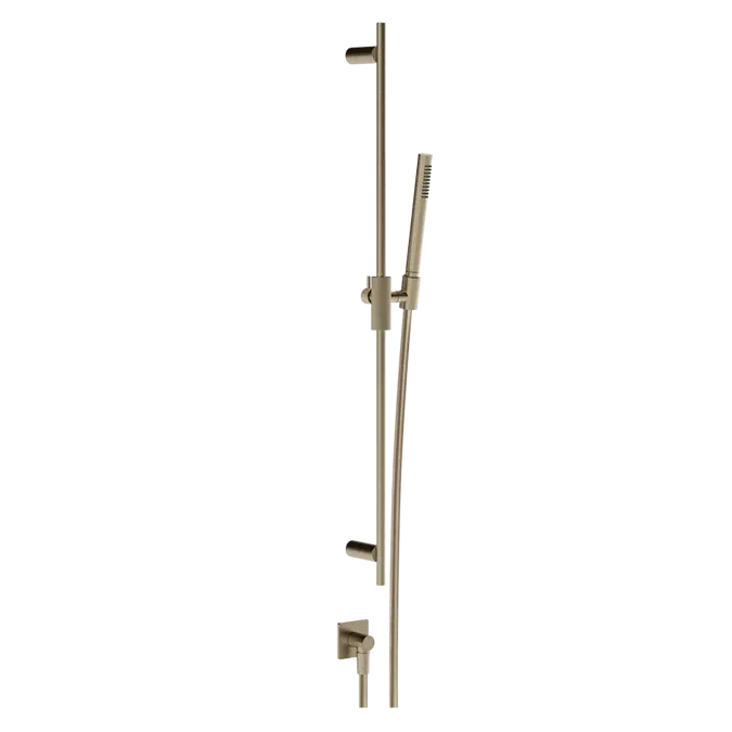 INVERSO-Brausestangen-Set 800mm mit Wandanschlussbogen, Schlauch 1,50m und Antikalk-Stab-Handbrause. DIAMANTATO - 73641