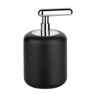 GOCCIA ACCESSORI - Standing soap dispenser with black GRES glass - 38038 için görüntü