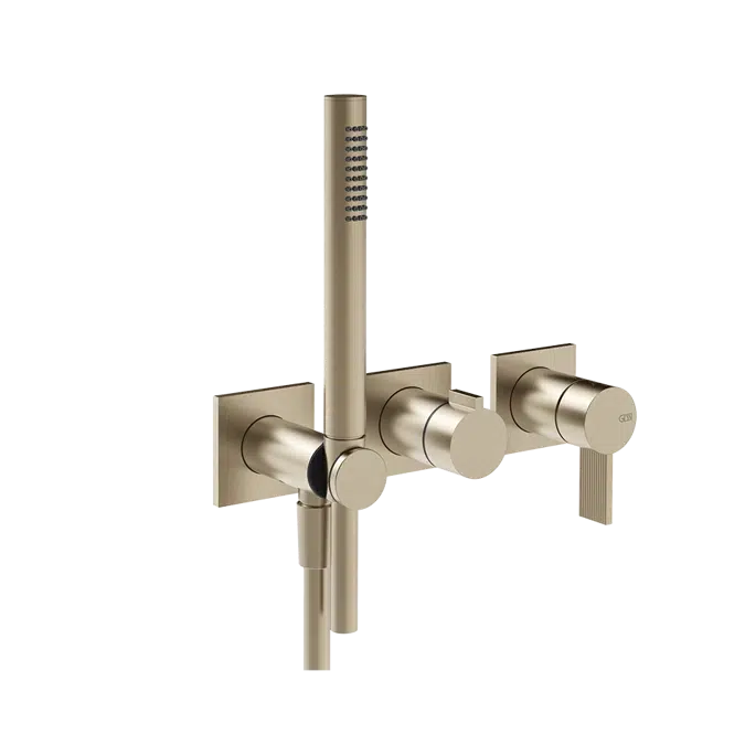 INVERSO-External part wall-mounted two-ways shower mixer with diverter and antilimestone handshower. RIGATO. - 73536