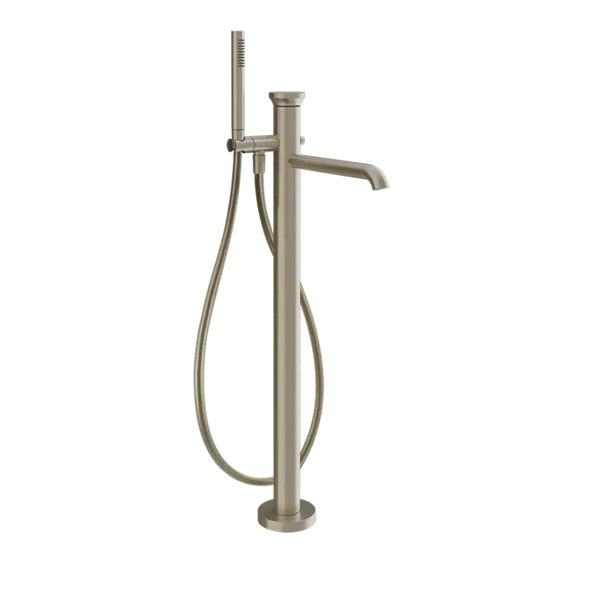 ORIGINI-External part for freestanding external bath mixer with hand shower, automatic diverter and Cromalux flexible hose - 66028