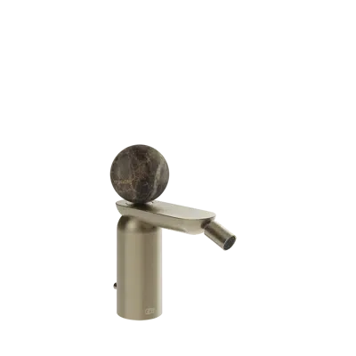 Bild für PERLE-Bidet mixer with waste and connecting flexibles. Pearl in Emperador Dark marble. - 74107
