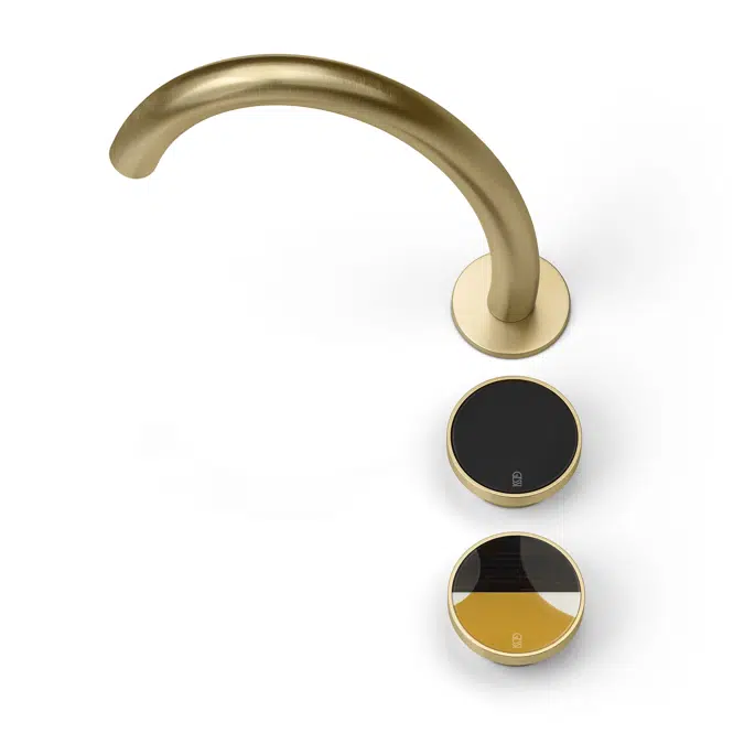 ORIGINI-66014-Three-holes medium version basin mixer without waste and connecting flexibles