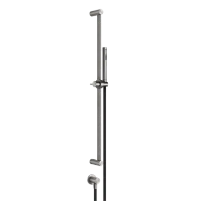 画像 GESSI 316-Sliding rail with antilimestone handshower, flexible hose and water outlet - 54045