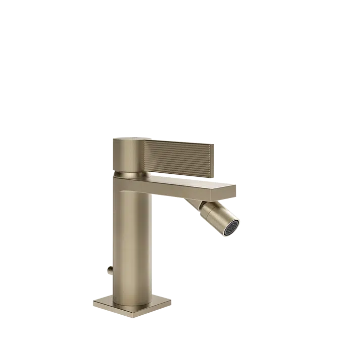 INVERSO-Bidet-Einhebelmischer mit Auslauf, mit Ablaufgarnitur, Anschluss-Schläuche 3/8. Ausladung 106mm. RIGATO. - 73507