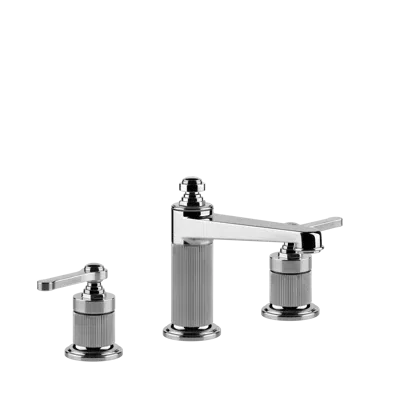 billede til 20VENTI - Medium three-hole basin mixer, with flexible hoses,  with waste - 65012