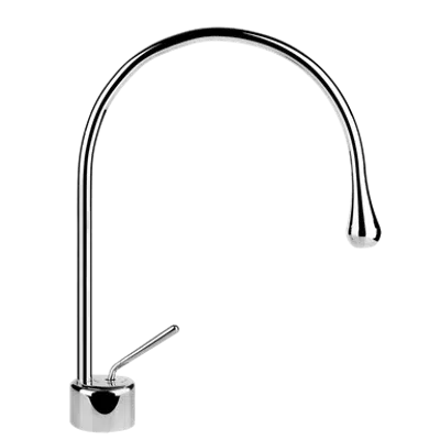 GOCCIA - Basin mixer, medium spout, flexible connections, without waste - 33602图像