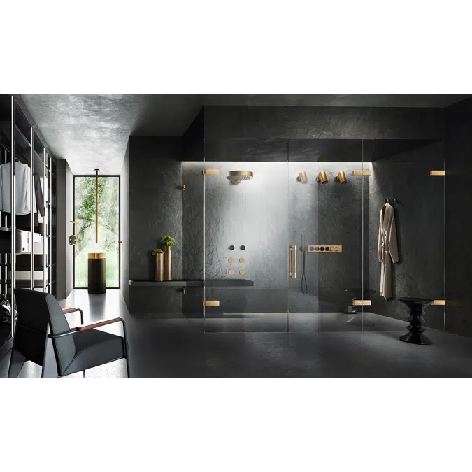 67675 SHOWER G-T-shaped adjustable glass rod. DIAMANTATO. - 67675
