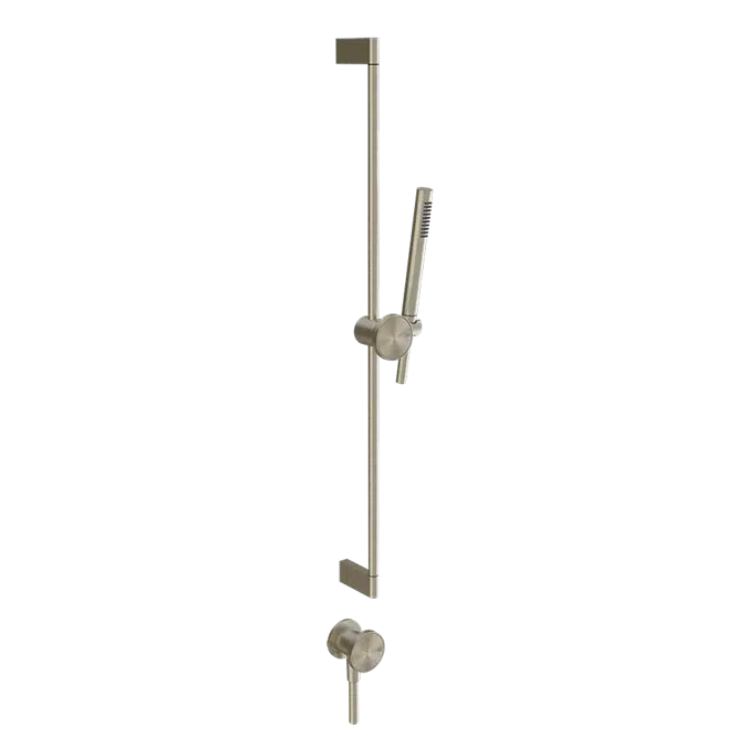 ORIGINI-Sliding rail with water outlet, anti limestone hand shower and 1,50 flexible hose - 66142