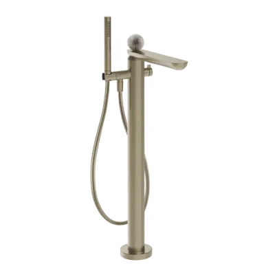 Imagem para PERLE-External part wall-mounted bath mixer with antilimestone handshower and automatic diverter. Pearl in Murano glass Pulegoso. - 74629}