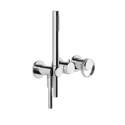 Image for ANELLO-External parts wall-mounted for shower mixer, two-way, diverter, water outlet, handshower hook - 63345