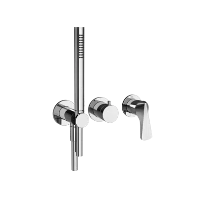 imagem para VENTAGLIO-External part wall-mounted two-ways shower mixer with handshower and diverter. - 72036