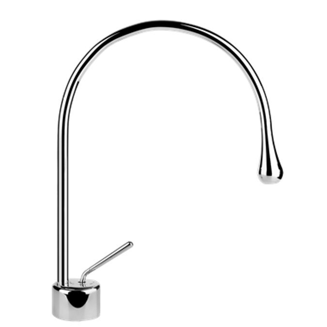 GOCCIA - Basin mixer, medium spout, flexible hoses, without waste.Fixed spout. - 33803