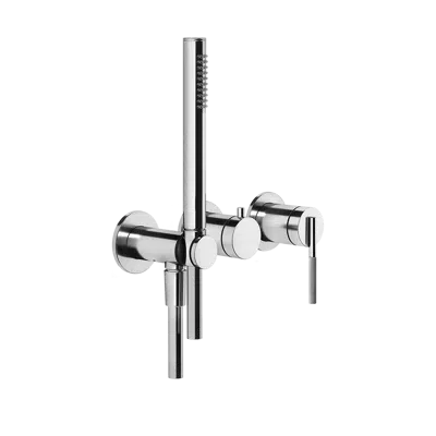 INGRANAGGIO-External parts wall-mounted for shower mixer, two-way, diverter, water outlet, handshower hook - 63545图像