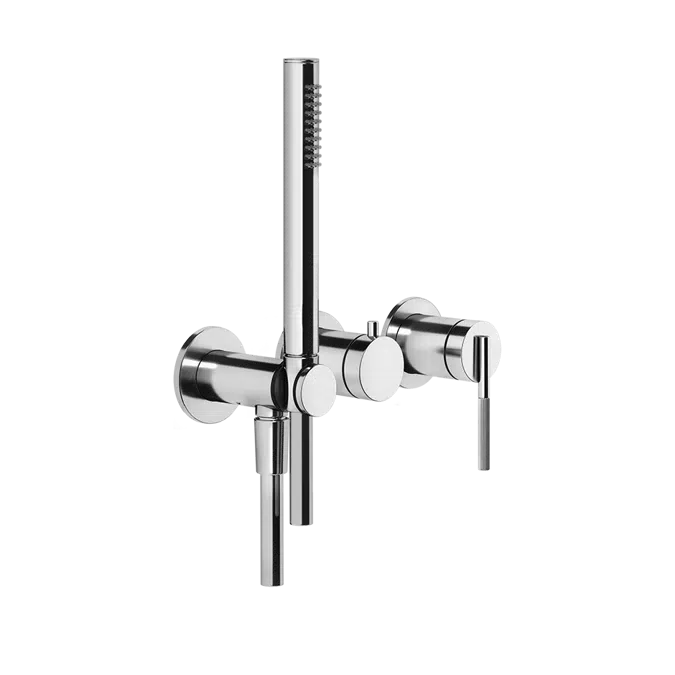 INGRANAGGIO-External parts wall-mounted for shower mixer, two-way, diverter, water outlet, handshower hook - 63545