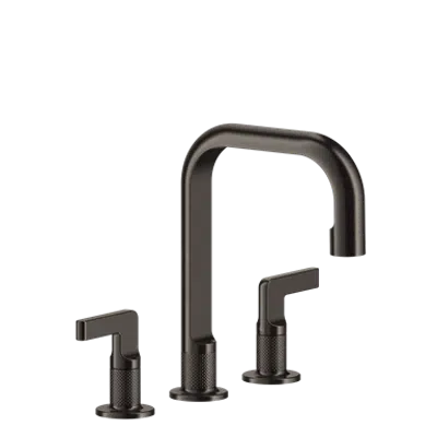 Image for INCISO L - Medium version three-holes basin mixer, with flexible hoses with waste - 58013